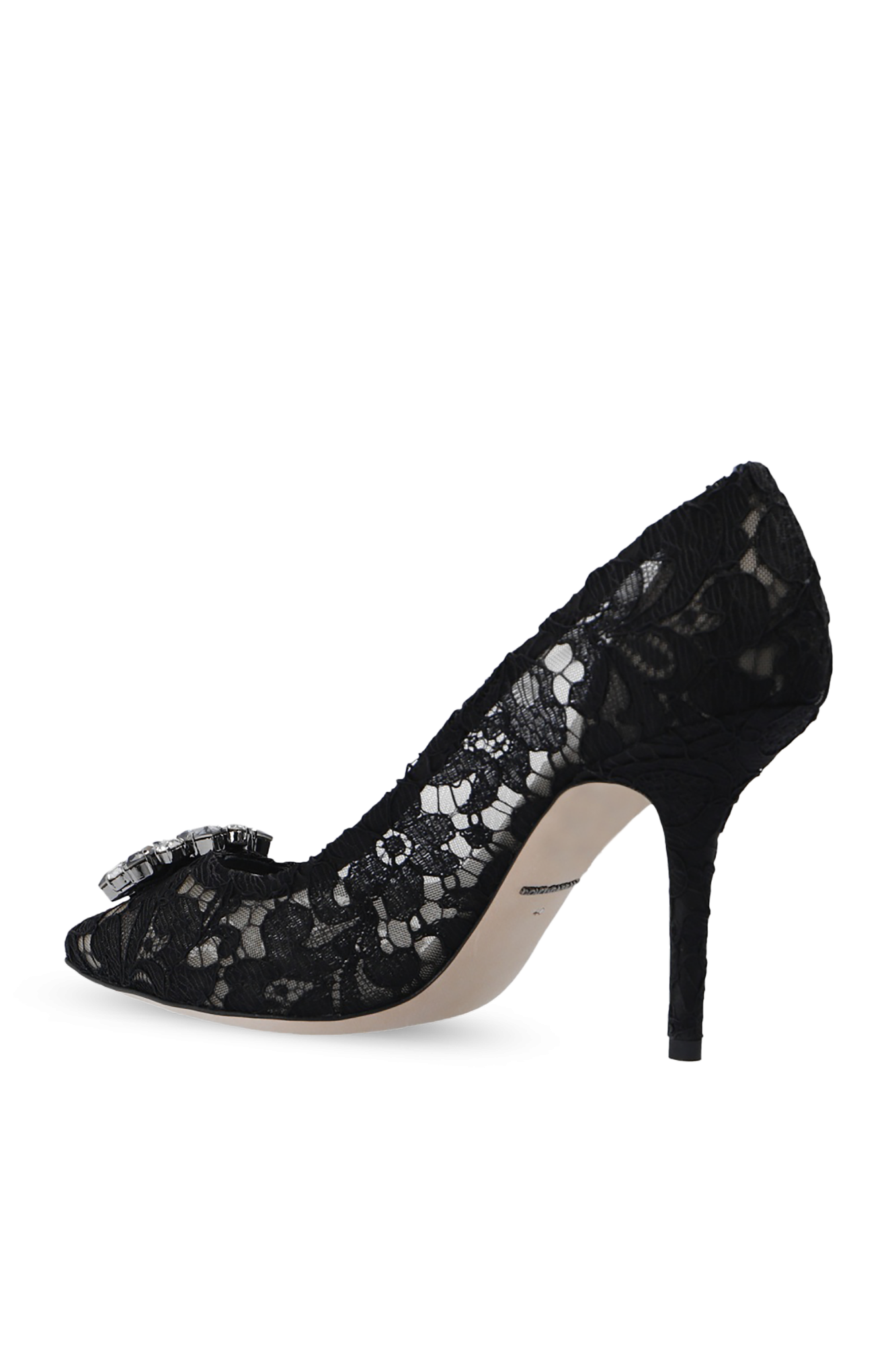✨美品✨ DOLCE & GABBANA ハイヒール 刺繍ラメ ポインテッドトゥ Dolce & Gabbana crystal-embellished Denim Slingback Pumps